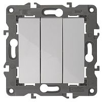 Выключатель без рамки Эра Elegance 3-кл. белый картинка